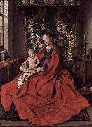 Jan Van Eyck Madonna mit dem lesenden Kinde oil on canvas